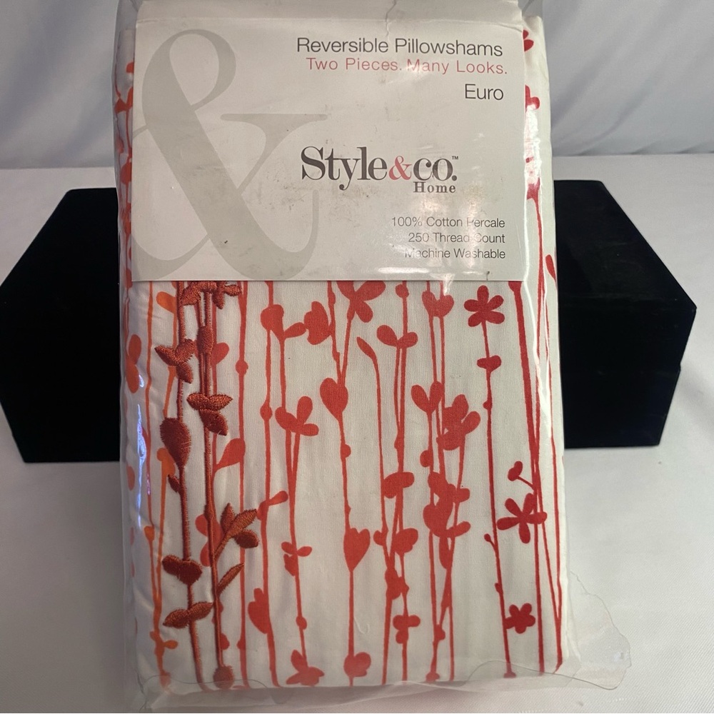 NWT Style& Co. Home two reversible euro pillow shams. Multicolor. - Picture 1 of 7
